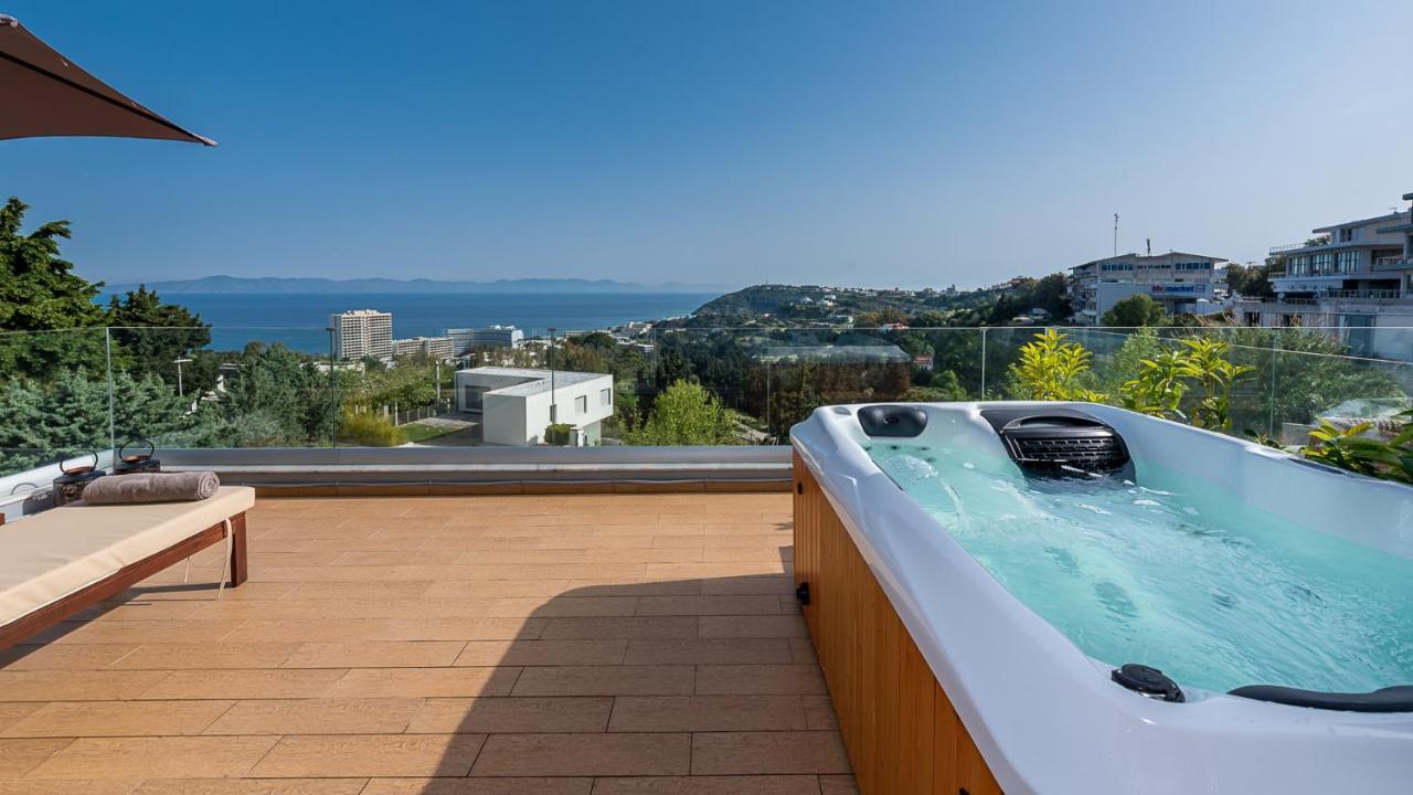Flyviewflatsgold Privatehottub With Seaview Ixia (Rhodes) Exterior foto